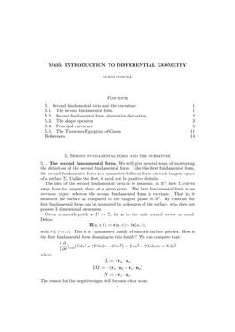 M435: Introduction to Differential Geometry