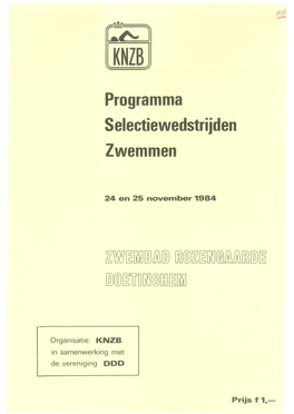 Programma Selectiewedstrijden Zwemmen