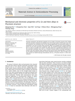 Mechanical and Electronic Properties of Si, Ge and Their Alloys in P42