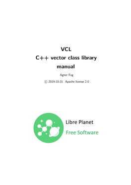 VCL C++ Vector Class Library Manual
