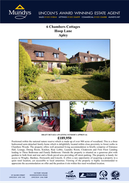 £189,950 6 Chambers Cottages Hoop Lane Apley