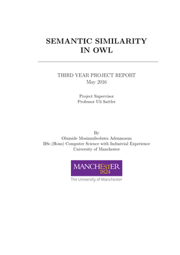 Semantic Similarity in Owl