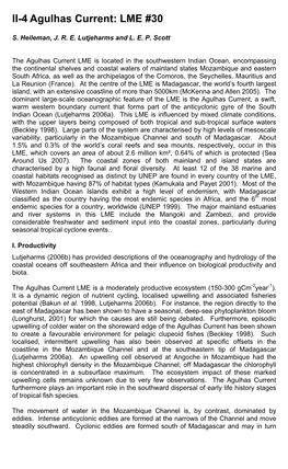 II-4 Agulhas Current: LME #30