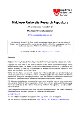 Older People, Sexualities and Soap Operas: Representations of Lesbian