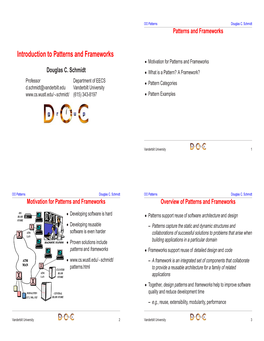 Introduction to Patterns and Frameworks