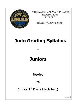 Judo Grading Syllabus Juniors