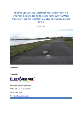 Aquatic Ecological Specialist Assessment for the Proposed Upgrades to the Cape Flats Wastewater Treatment Works Including a New Access Road, Cape Town