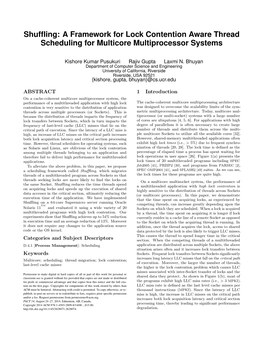 A Framework for Lock Contention Aware Thread Scheduling for Multicore Multiprocessor Systems