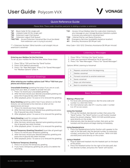 User Guide Polycom VVX