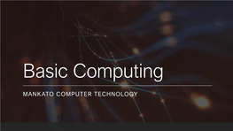 Basic Computing