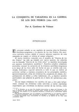 2. Gutiérrez De Velasco, Antonio, La Conquista De Tarazona En La Guerra De Los Dos Pedros