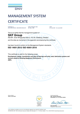 Management System Certificate