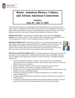Jamaican History, Culture, and African American Connections