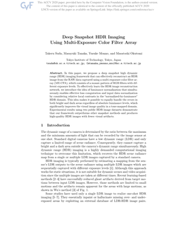 Deep Snapshot HDR Imaging Using Multi-Exposure Color Filter Array