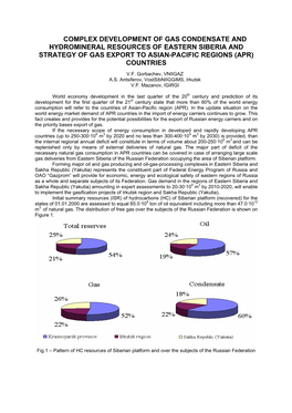 Complex Development of Gas Condensate and Hydromineral Resources of Eastern Siberia and Strategy of Gas Export to Asian-Pacific Regions (Apr) Countries