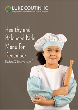 Kids Menu for Dec 2020