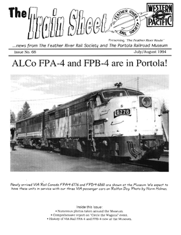 Alco FPA-4 and FPB-4 Are in Portola!