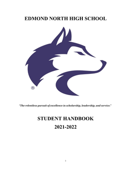 Edmond North High School Student Handbook 2021-2022