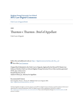 Brief of Appellant Utah Court of Appeals