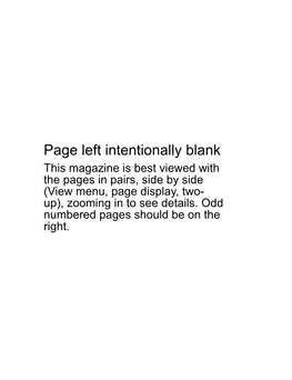 Page Left Intentionally Blank This Magazine Is Best Viewed with the Pages in Pairs, Side by Side (View Menu, Page Display, Two- Up), Zooming in to See Details