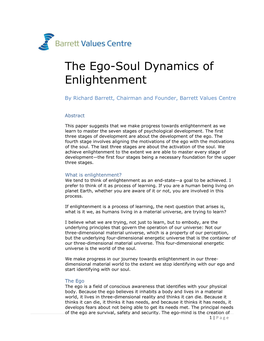 The Ego-Soul Dynamics of Enlightenment