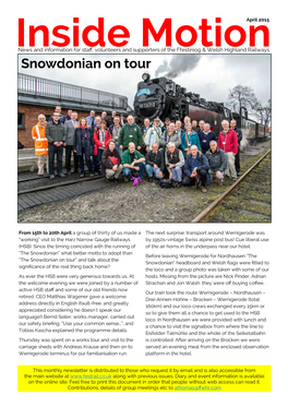 Snowdonian on Tour