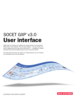 SOCET GXP ® V3.0 User Interface