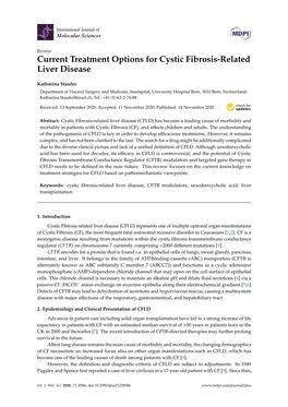 Current Treatment Options for Cystic Fibrosis-Related Liver Disease