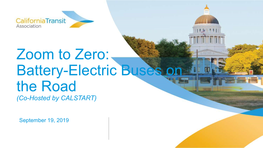 Battery-Electric Buses on the Road (Co-Hosted by CALSTART)