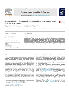 Computationally Efficient Modelling of Tidal Rivers Using Conceptual