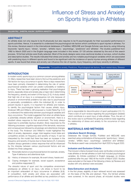 Influence of Stress and Anxiety on Sports Injuries in Athletes