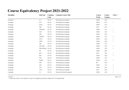 2021-2022 CEP: Geography