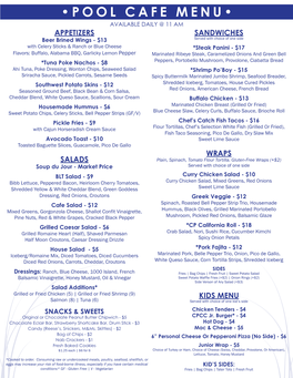 Fall 2020 Pool Cafe Menu Copy