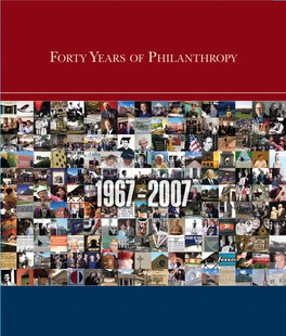 Forty Years of Philanthropy