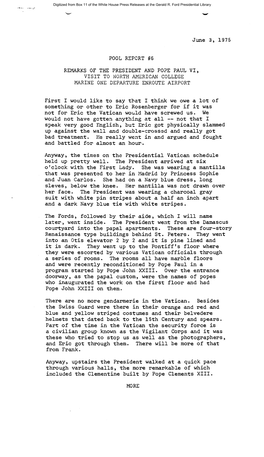 Gerald R. Ford Administration White House Press Releases