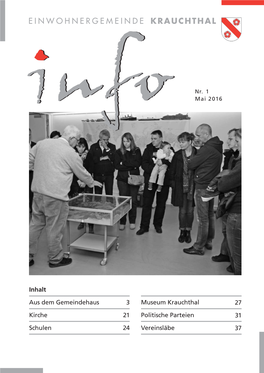 Gemeindeinfo 2016 Nr. 1