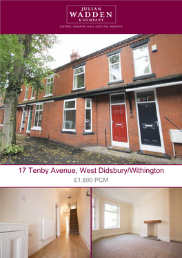 17 Tenby Avenue, West Didsbury/Withington £1,600 PCM 17 Tenby Avenue | West Didsbury/Withington