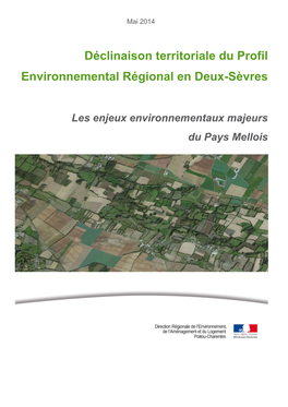 Déclinaison Territoriale Du Profil Environnemental Régional En Deux-Sèvres