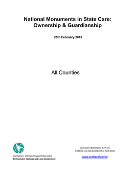 National Monuments in State Care: Ownership & Guardianship All