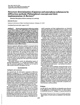 Structure Determination of Gaseous and Amorphous Substances