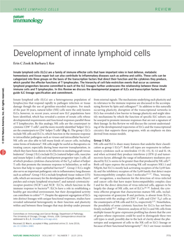 Development of Innate Lymphoid Cells