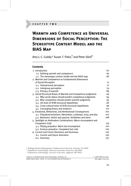 The Stereotype Content Model and the BIAS Map