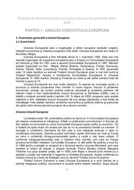 Partea I : Analiza Contextului European � 1