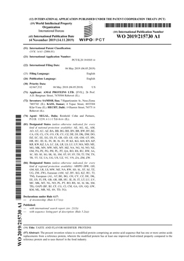 (51) International Patent Classification: (21) International Application