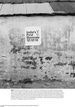 Figure 1 Kochi-Muziris Biennale Poster on a Wall in Fort Kochi. the Proclamation Is an Important Marketing Message, Which Had To