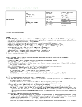 EDITED PEDIGREE for 2018 out of WATERWAYS (IRE)