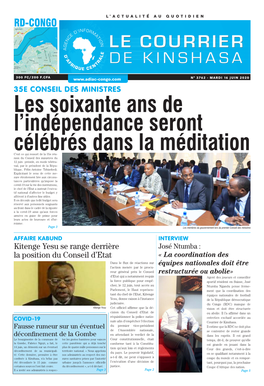 Rd-Congo L’Actualité Au Quotidien