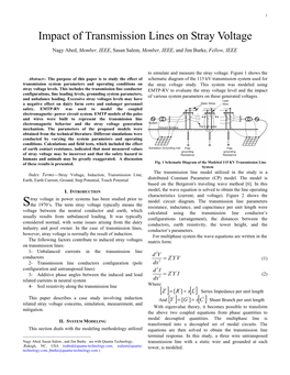 Impact of Transmission Lines on Stray Voltage