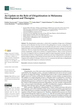 An Update on the Role of Ubiquitination in Melanoma Development and Therapies