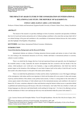 19. the Impact of Arab Culture in the Consolidation-Othman Abdel Rahman